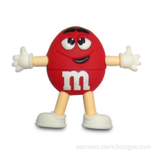 PVC Cartoon USB Flash Drive with 1 to 32GB Memory Capacity, OEM and ODM Orders Welcomed